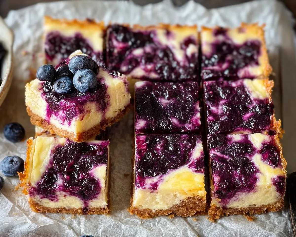 Gluten-Free Blueberry Cheesecake Bars