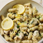 Lemon chicken pasta bake