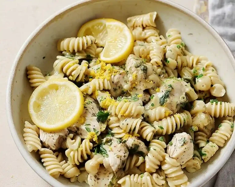Lemon chicken pasta bake