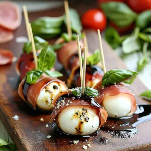 Prosciutto Wrapped Mozzarella Bites 2 Prosciutto Wrapped Mozzarella Bites