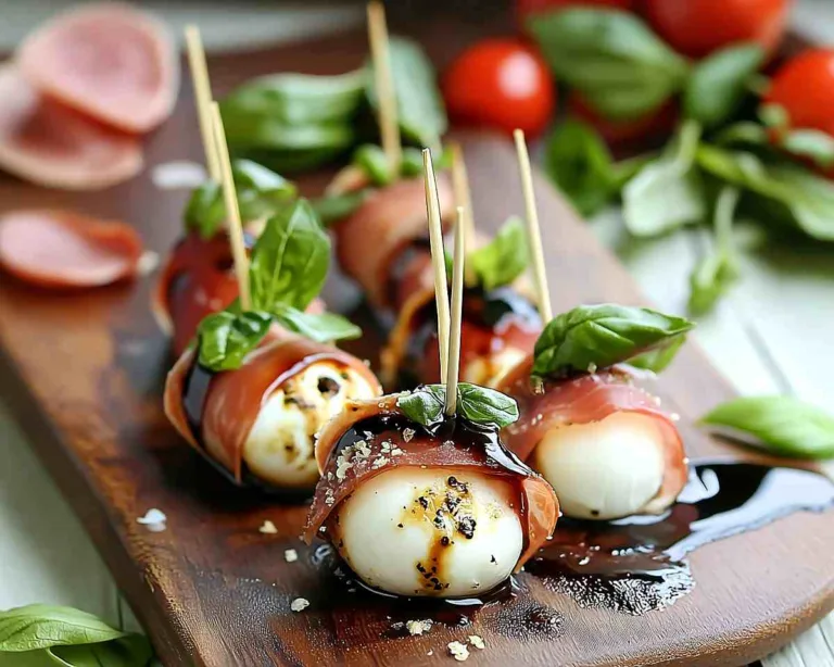 Prosciutto Wrapped Mozzarella Bites
