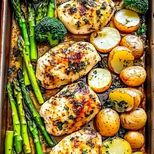 Sheet Pan Garlic Butter Chicken and Veggies