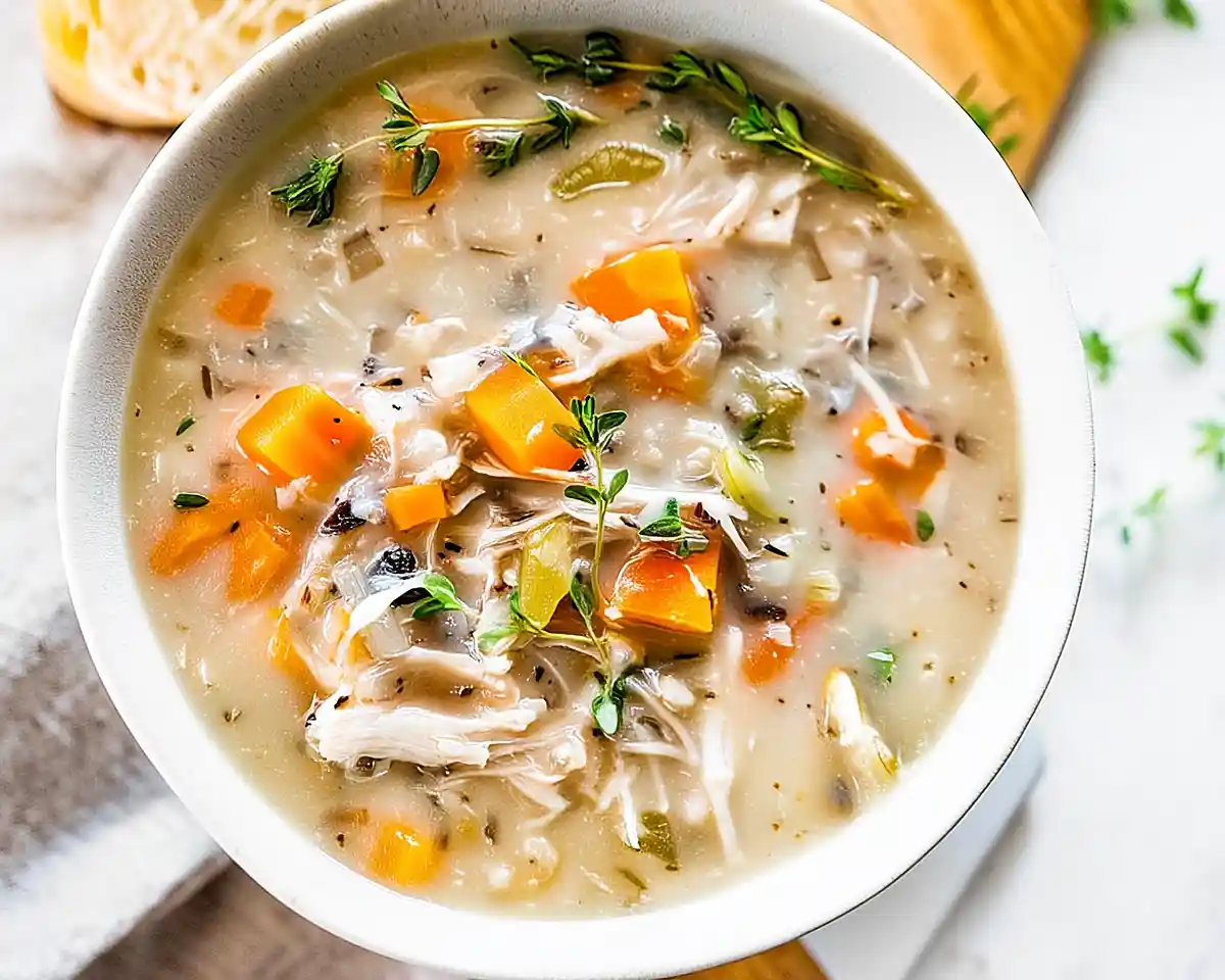 Slow Cooker Chicken Wild Rice Soup