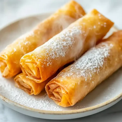 Baked Apple Pie Rice Paper Rolls