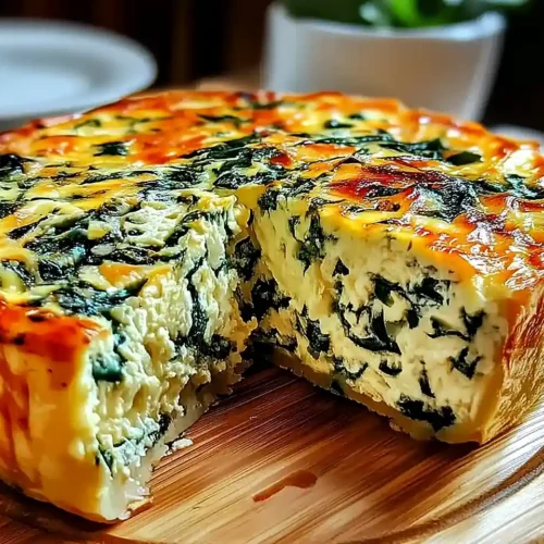 Cottage Cheese and Spinach Crustless Quiche
