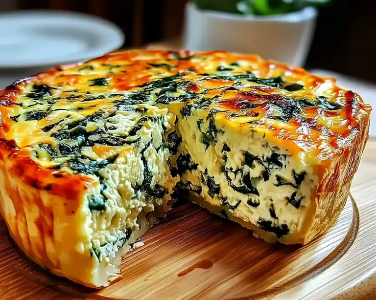 Cottage Cheese and Spinach Crustless Quiche