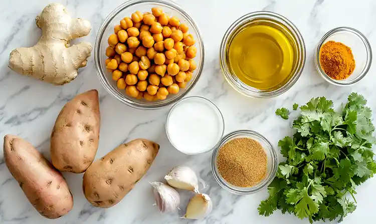 Indian Vegetarian Meal With Rice And Curry