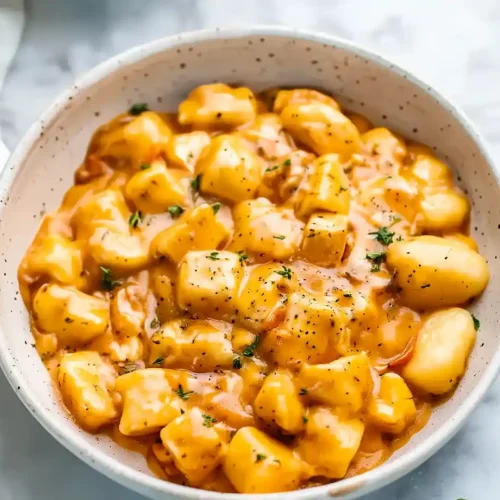 Marry Me Crispy Tofu with Gnocchi