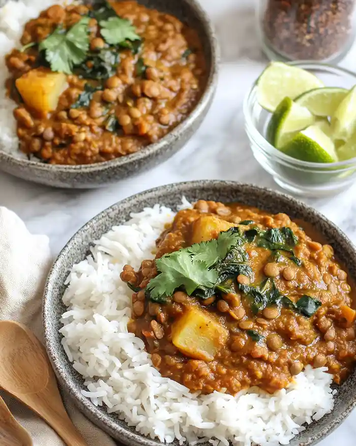 Quick Potato Curry With Lentils