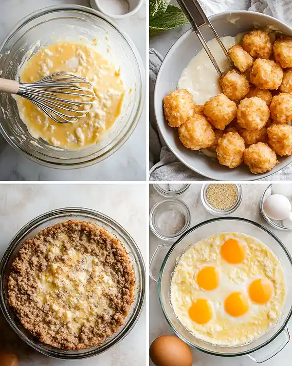 Tator Tot Veggie Breakfast Casserole