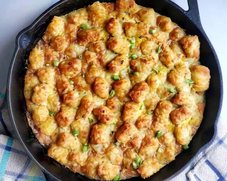 Upside Down Tater Tot Breakfast Casserole