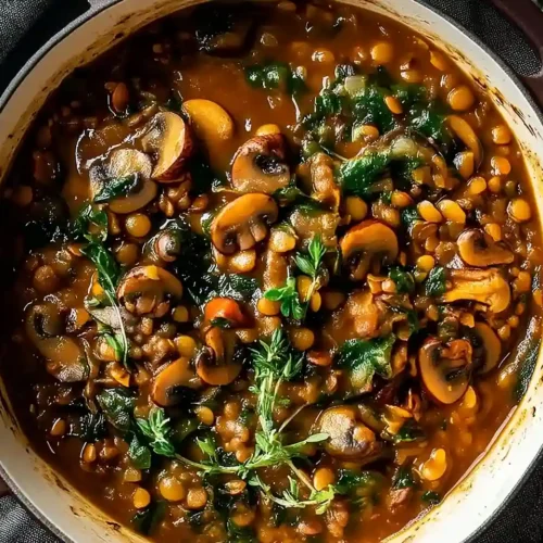 Vegan Lentil Mushroom Stew