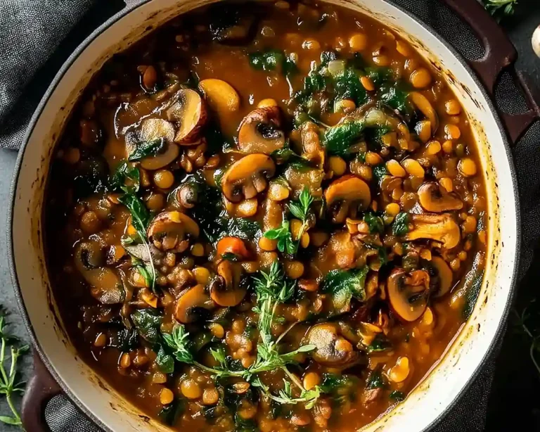 Vegan Lentil Mushroom Stew