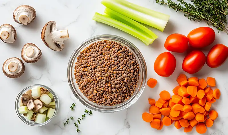 Vegan Mushroom Lentil Soup