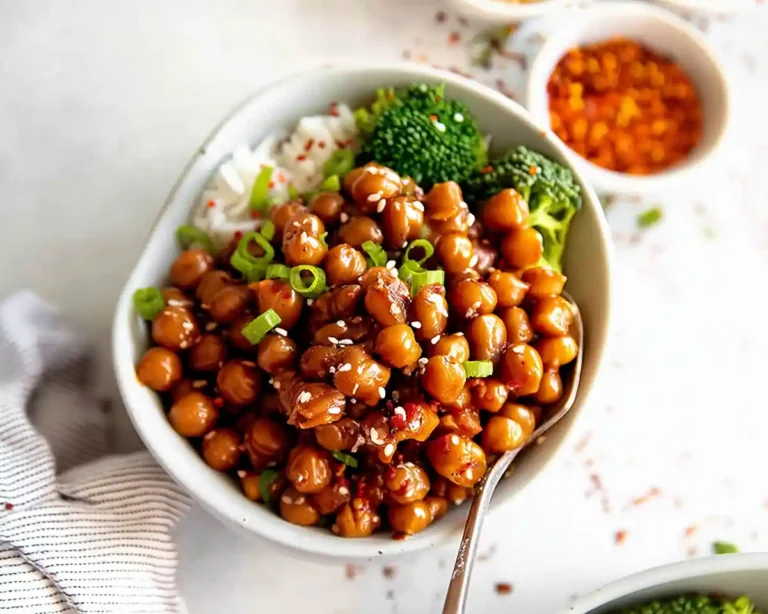 Vegan Sticky Sesame Chickpeas