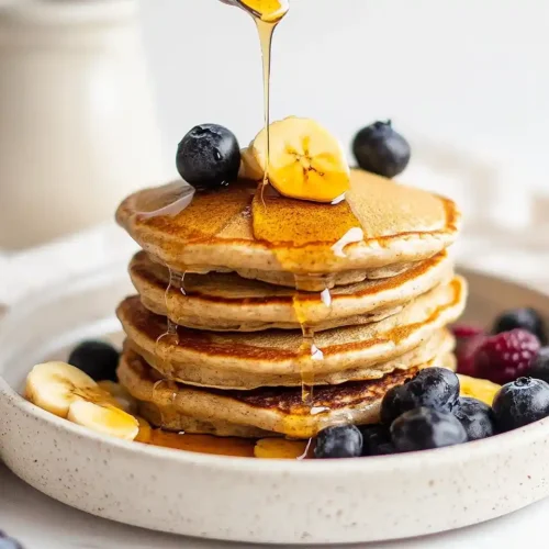 Fluffy Oat Flour Pancakes