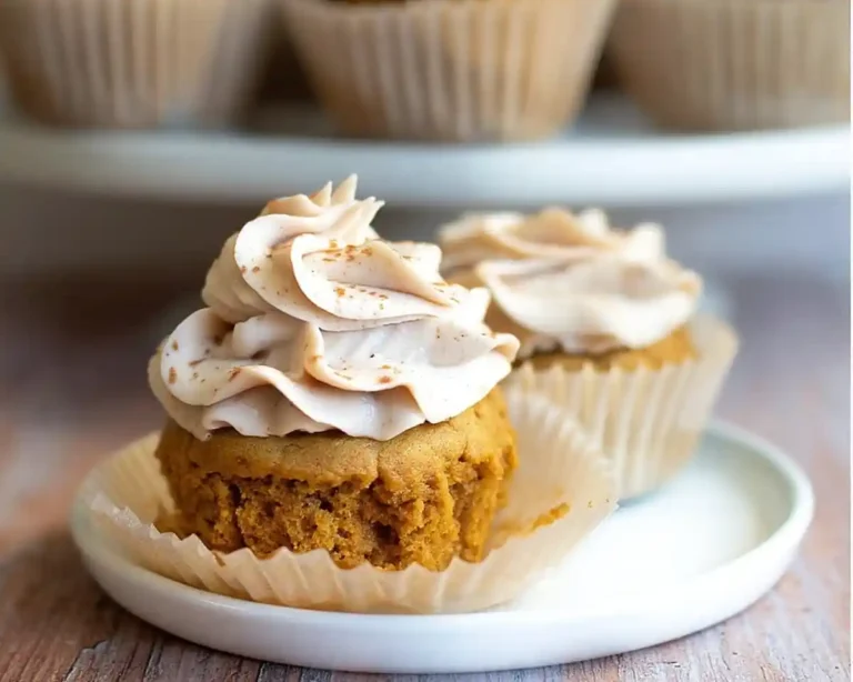 Pumpkin Cupcakes with Cinnamon Frosting