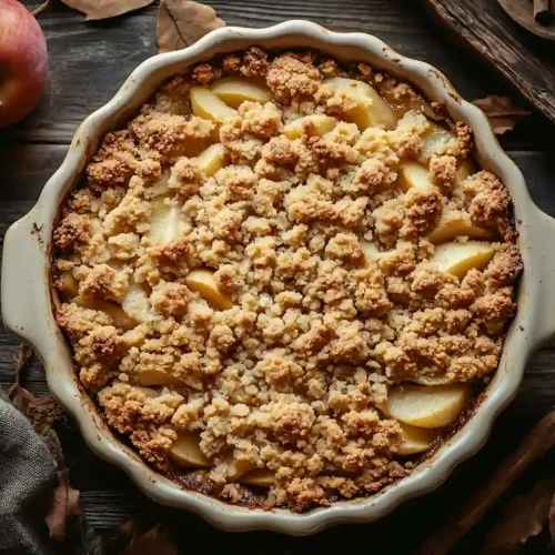 Apple-Chestnut Cream Crumble