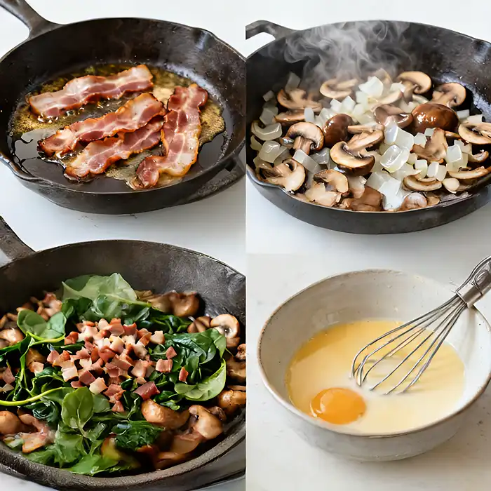 Bacon and Mushroom Crustless Quiche