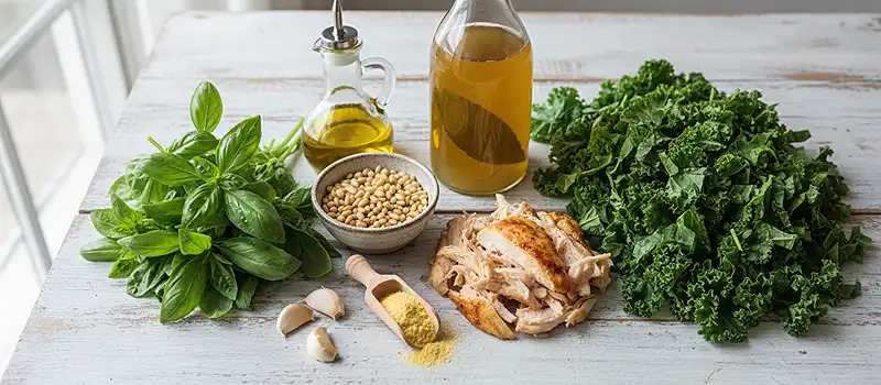 Chicken Pesto Soup with Kale