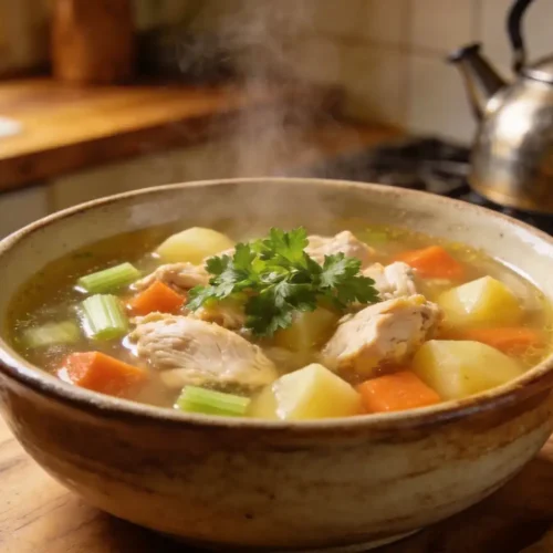 Comforting Chicken Soup with Potatoes