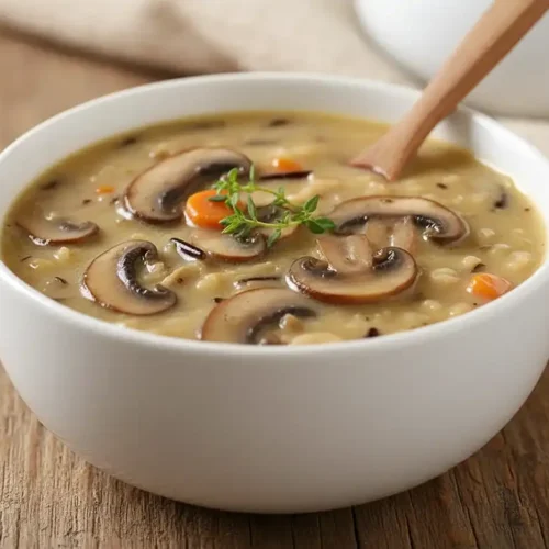 Creamy Wild Rice Mushroom Soup