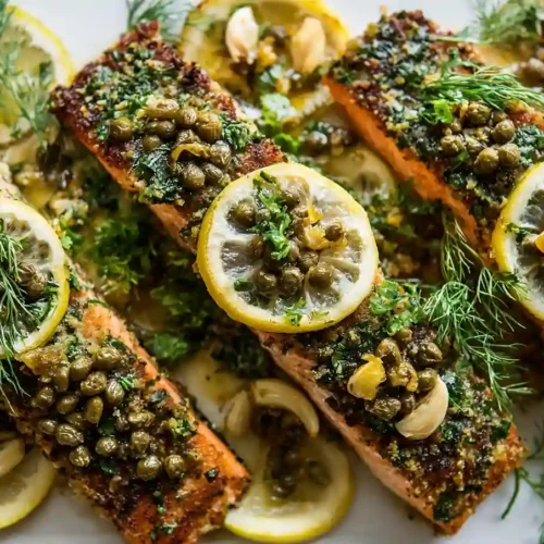 Gluten-Free Herb and Caper Crusted Salmon 5 Herb and Caper Crusted Salmon