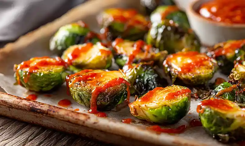 Sweet Chili Roasted Brussels Sprouts 3 Honey Chili Brussels Sprouts
