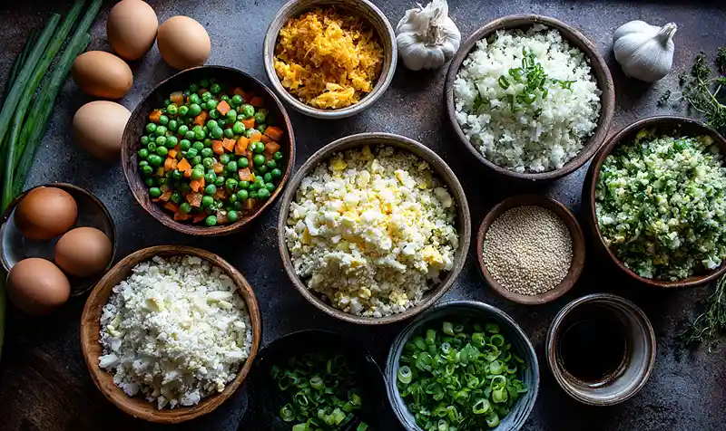 Gluten-Free Cauliflower Fried Rice 2 Low-carb alternative