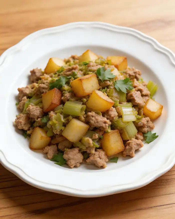 Crispy Potato & Leek Turkey Hash 4 Potato and Leek Hash