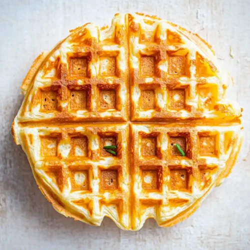 Savory Cheddar and Chive Waffles