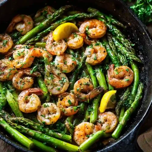 Shrimp and Asparagus Skillet