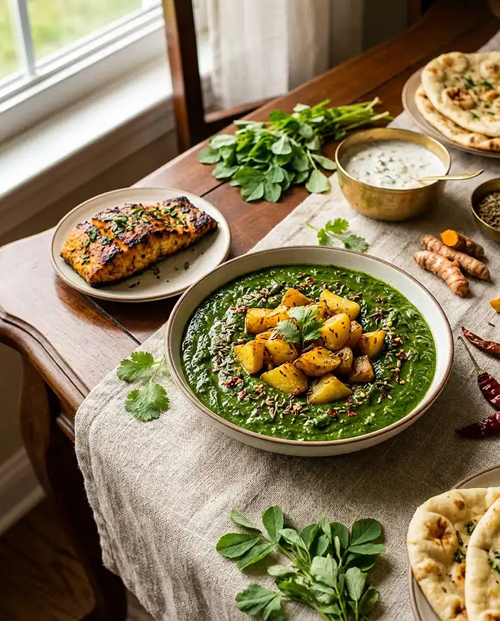 Saag Aloo 4 Vegan Indian Recipes