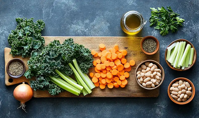 Vegetarian Spinach Orzo Soup