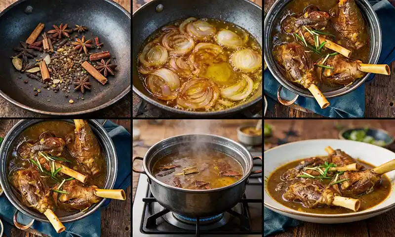 Gluten-Free Lamb Shank Nihari 3 bone marrow curry