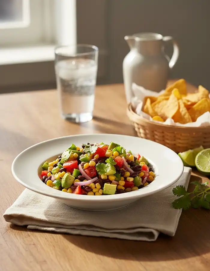 Gluten-Free Cowboy Caviar 4 corn black bean salsa dip