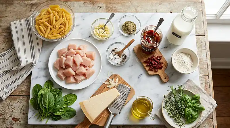 creamy sundried tomato pasta