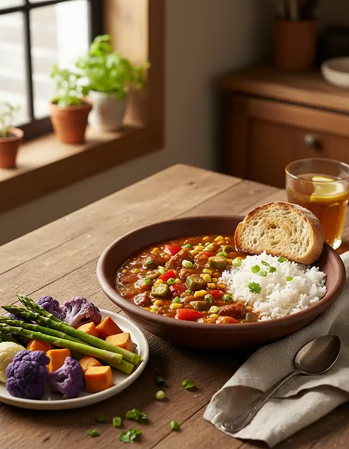 Vegan Gumbo That'll Warm You Right Up 3 gram flour base