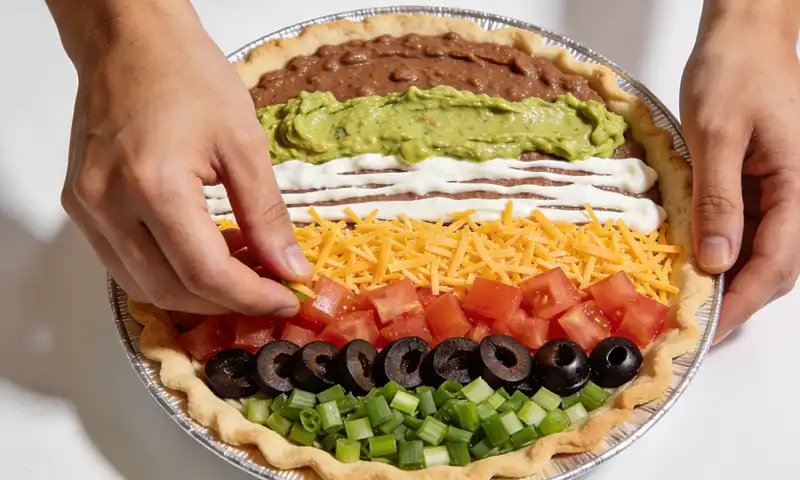 Gluten Free Seven Layer Dip 3 party appetizer