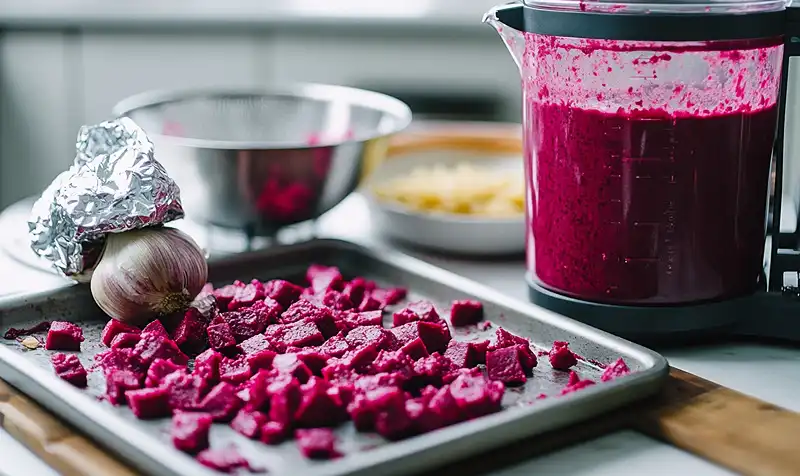 Gluten-Free Pink Beet Pasta 3 showstopper color