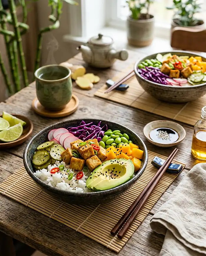 Plant-Based Poke Bowl with Tofu