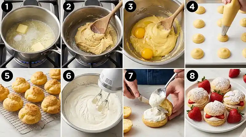 Strawberry Cream Puffs