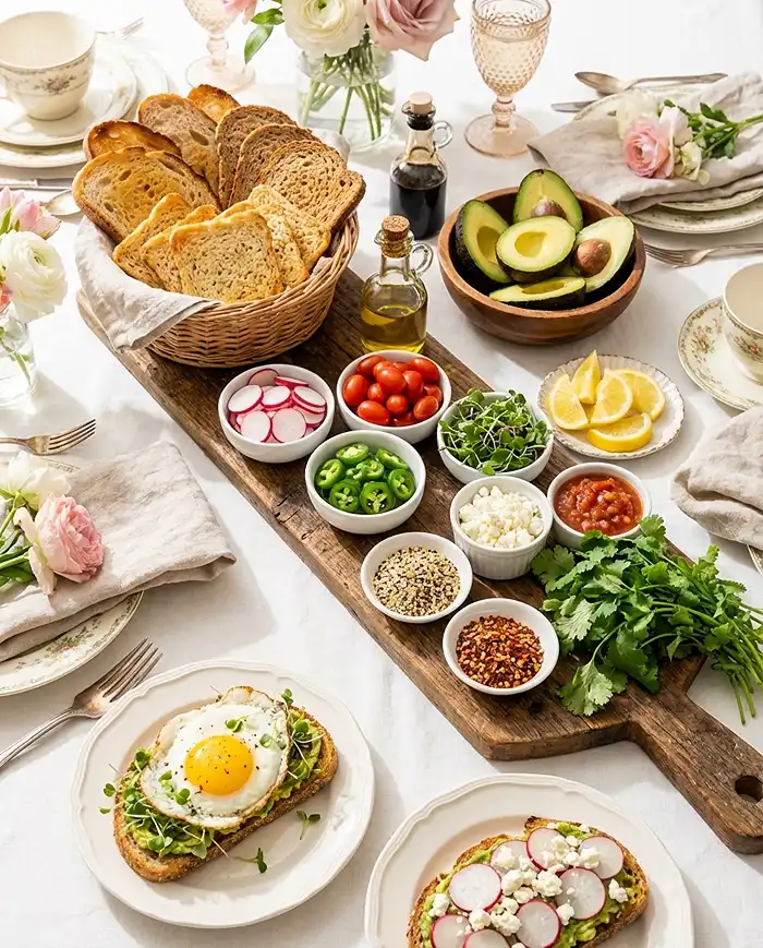 Gluten-Free Avocado Toast Bar 4 avocado toast bar gluten free