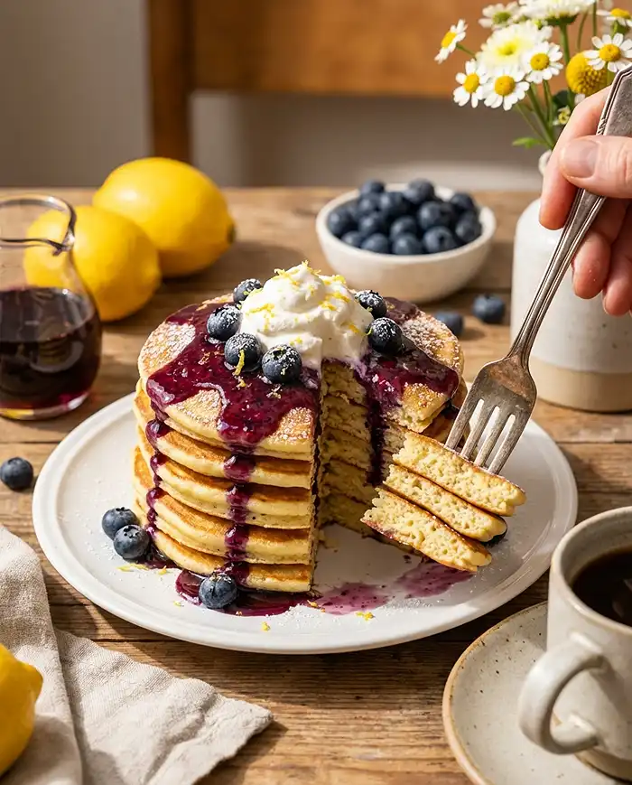 Gluten-Free Lemon Ricotta Pancakes 4 brunch pancakes