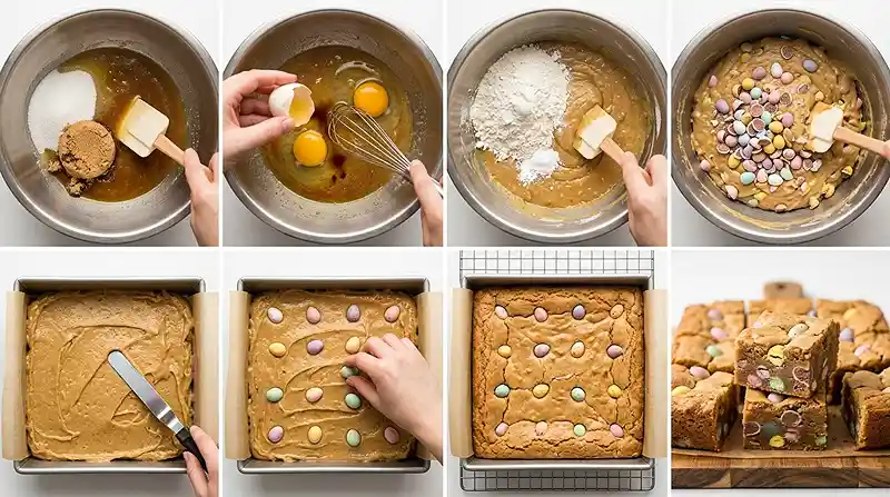 Gluten-Free Mini Egg Blondies 3 cadbury egg dessert