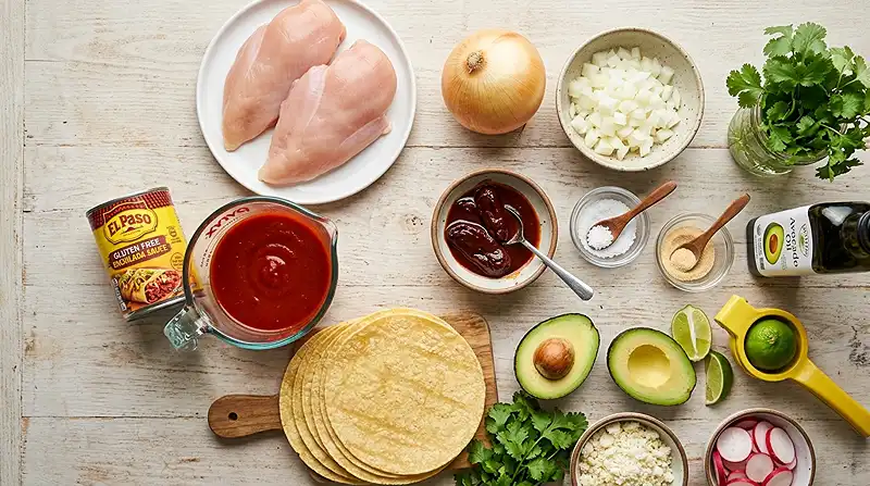 Gluten-Free Chicken Tinga Tacos 2 chicken tinga gluten free