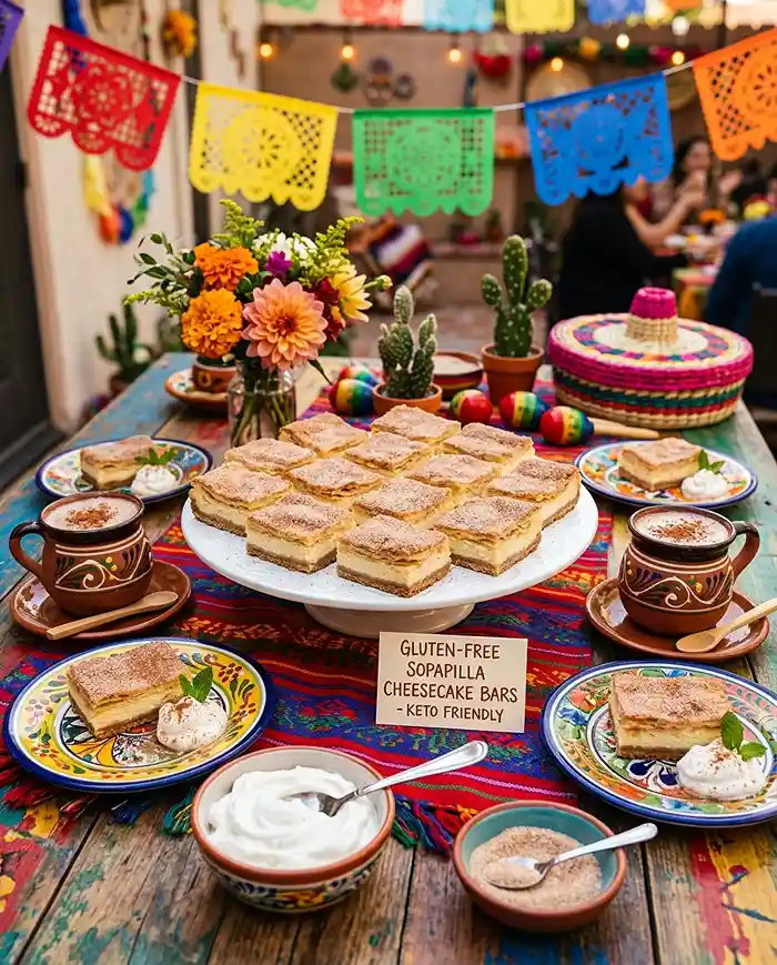 Gluten-Free Sopapilla Cheesecake Bars 4 cinco de mayo dessert
