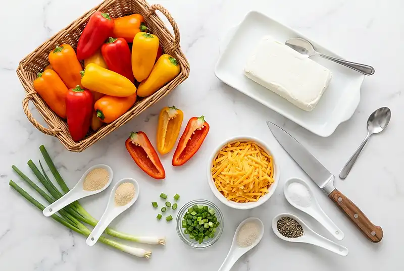 Cream Cheese Stuffed Mini Peppers 2 cream cheese peppers