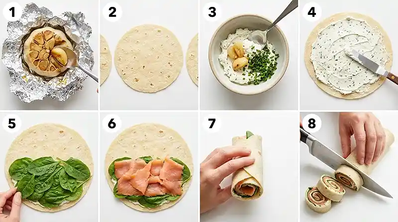 Gluten-Free Smoked Salmon Pinwheels 3 cream cheese salmon