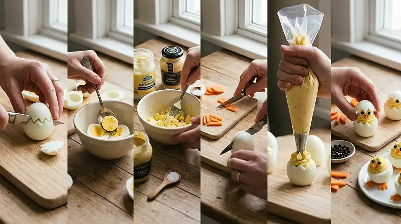 Gluten-Free Deviled Egg Chicks 3 easter appetizer